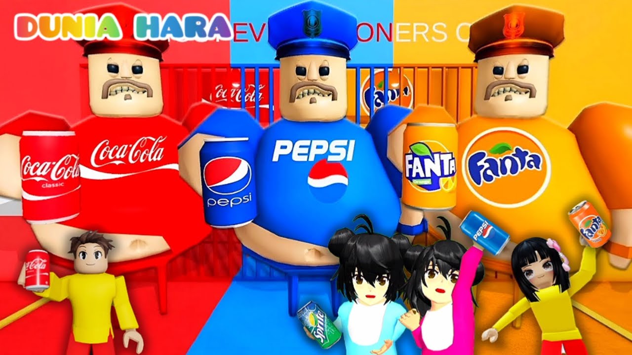 Yuta Mio Lari Dari Penjara Coca cola Pepsi Fanta 😱| Baby Hara Celine TomTom Minum Soda | Dunia Hara