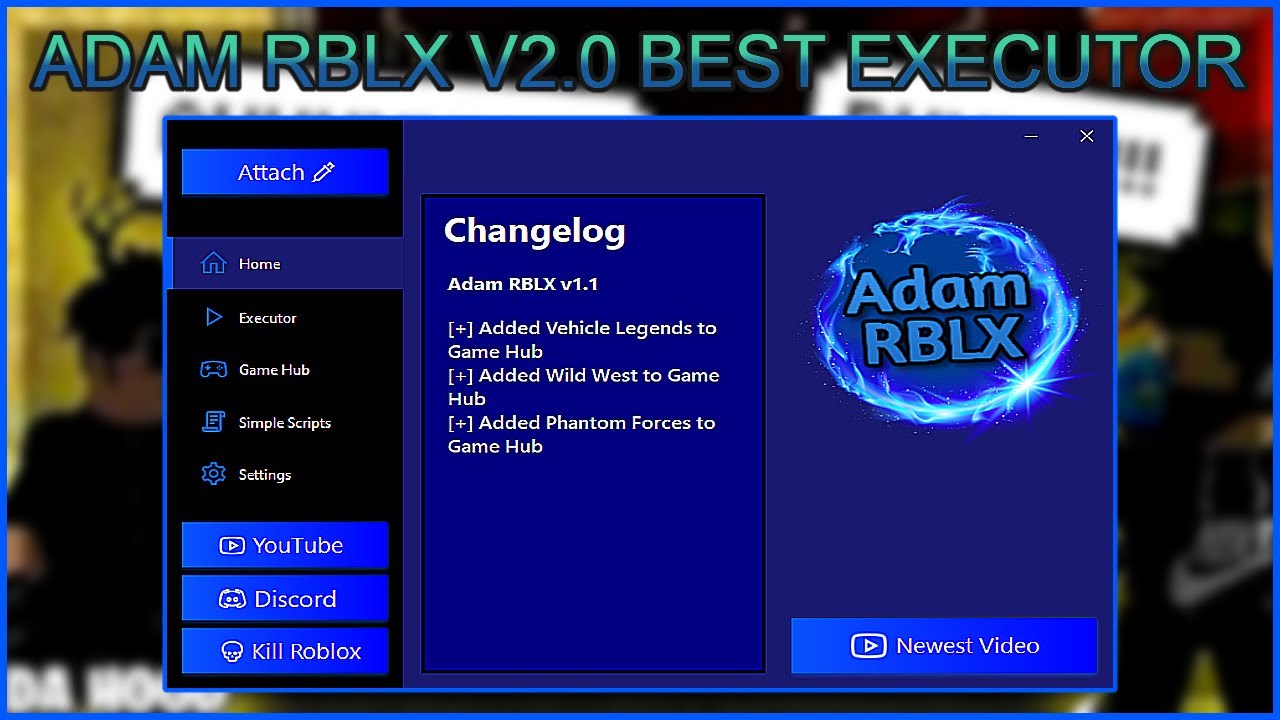 Adam RBLX V2.0 Exploit FREE | Roblox Script Executor | Fast Updates | No Bans | No Virus | No Keys