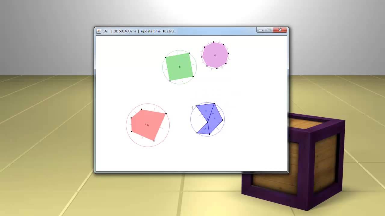 Concave collision detection using the SAT