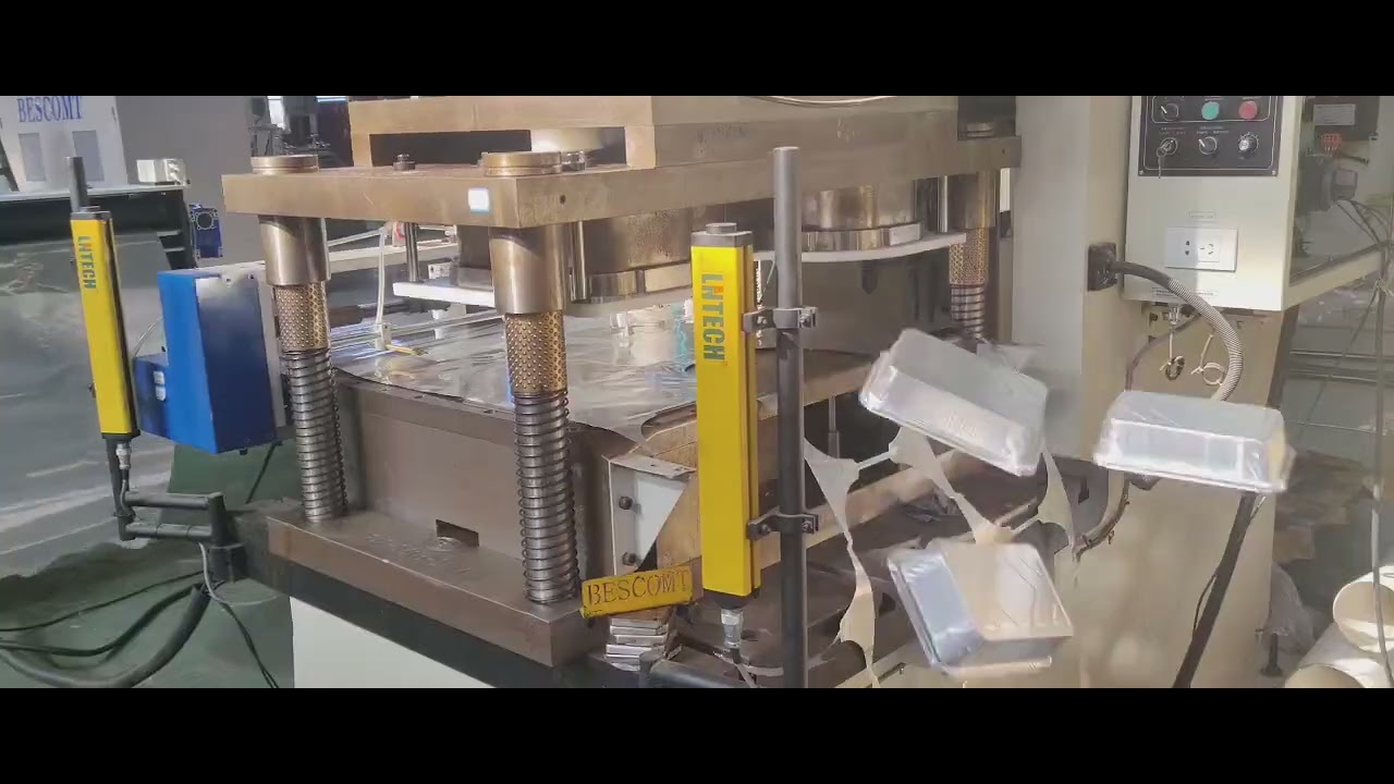 63ton semi-automatic aluminum foil container production line