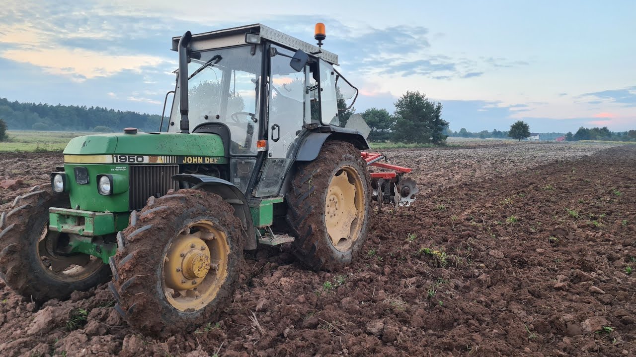 Uprawa przed siewem - John Deere 1950 + Talerzówka 1.80m