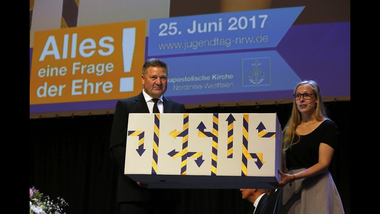 Jugendtag NRW 2017: Übergabe des Grundsteins vom Jugendtag Frankfurt