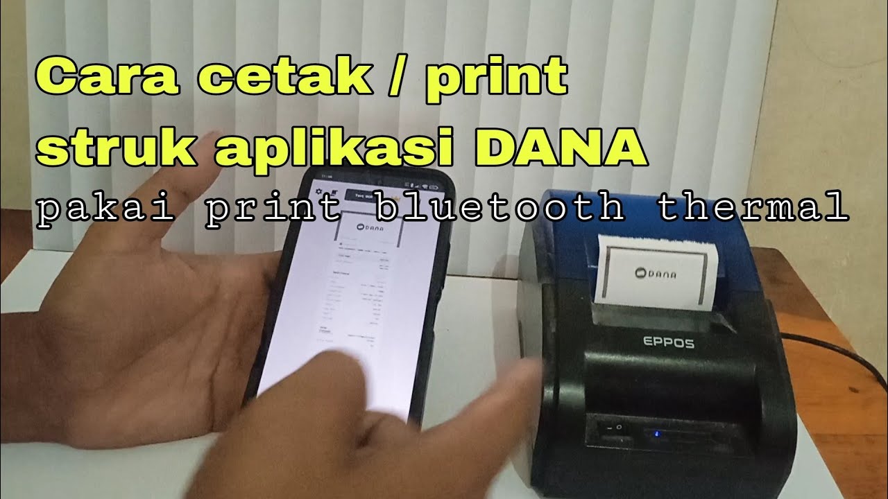 Cara print / cetak struk dari aplikasi dana pakai printer bluetooth thermal.
