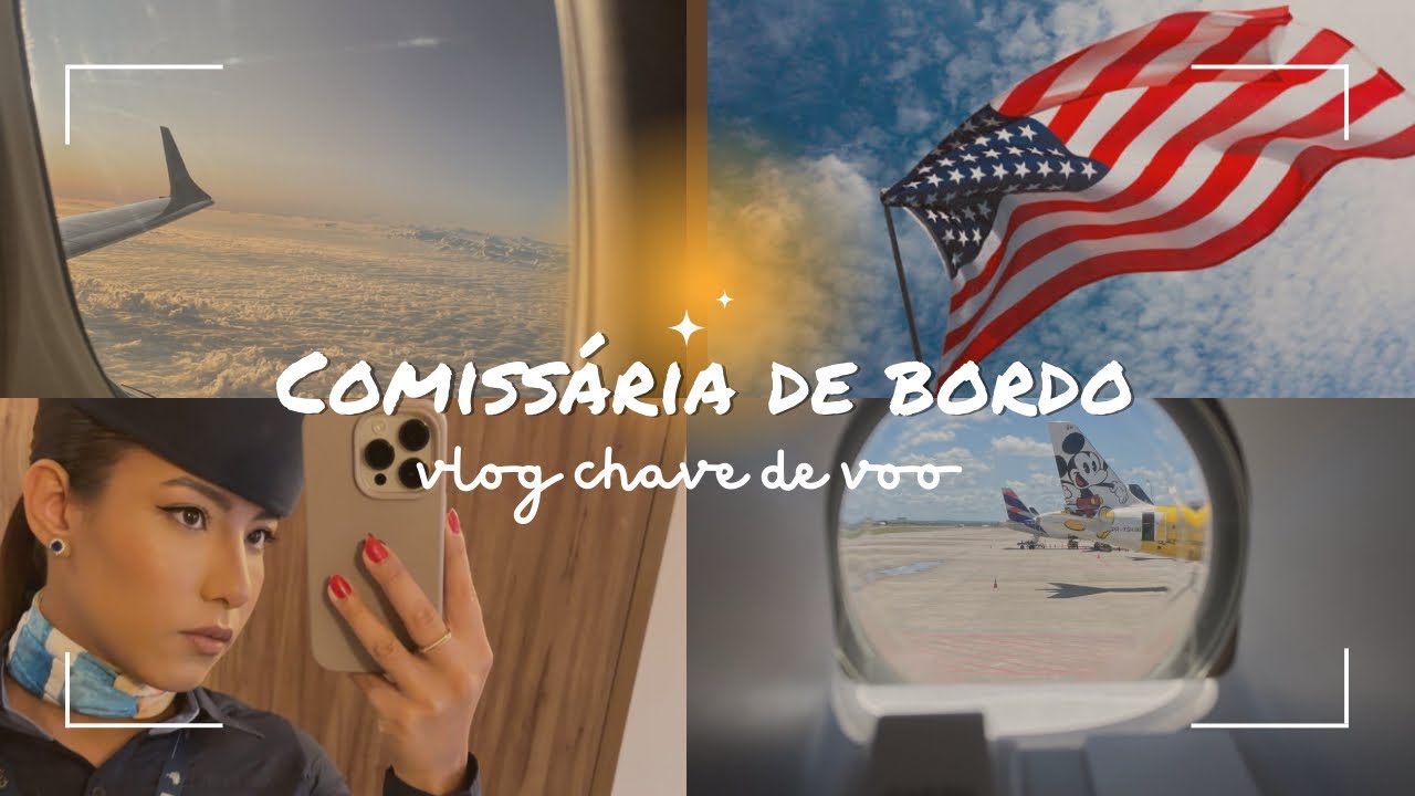 Rotina de Comissária de Voo-Chave de VOOS com pernoites INTERNACIONAIS E DOMÉSTICOS