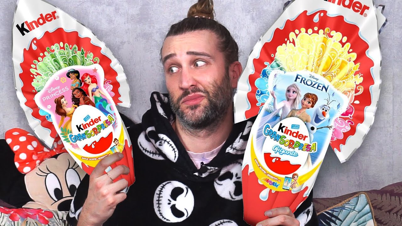 Apriamo le Uova di Pasqua KINDER di FROZEN e le PRINCIPESSE Disney! Voglio PIANGERE! |ToysExpression