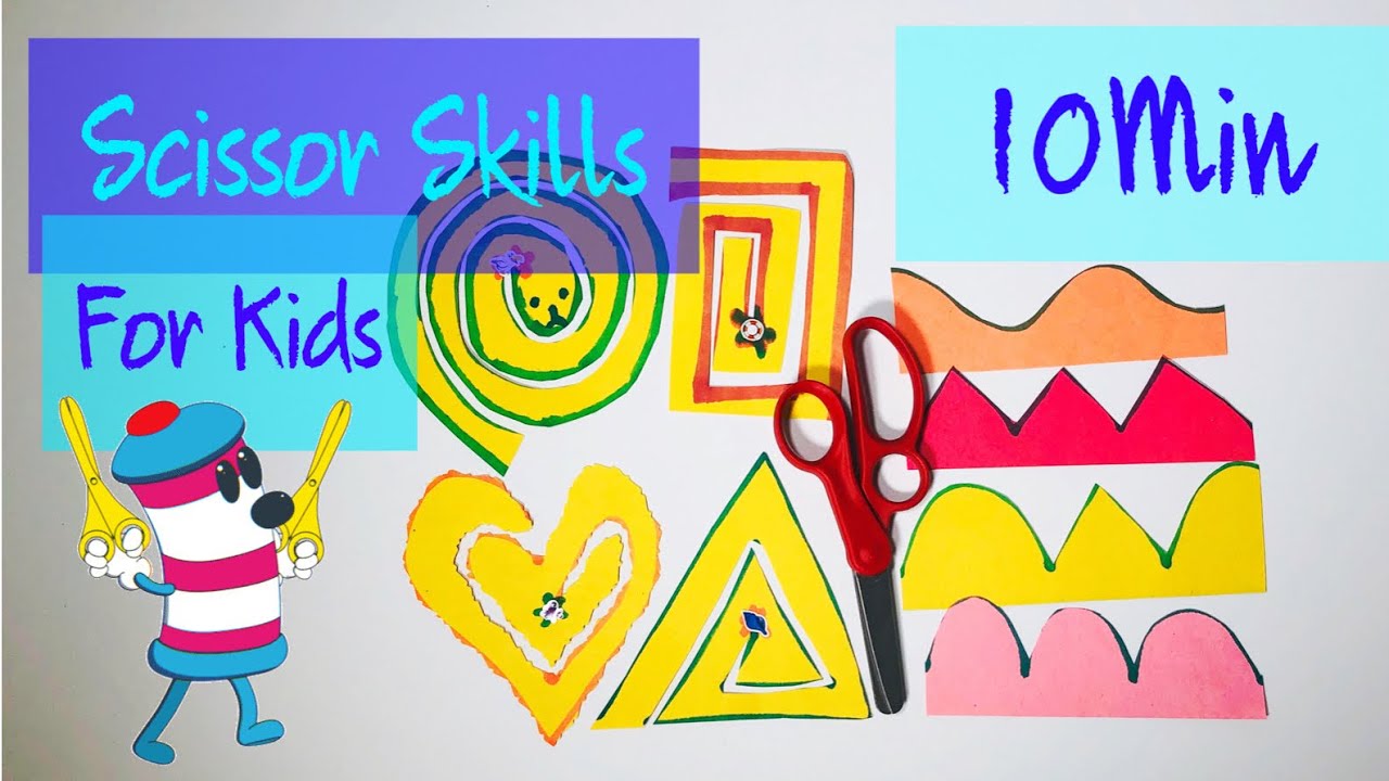 MASTERING SCISSOR SKILLS l Cutting Practice l Occupational Therapy Teletherapy for Kids at Home