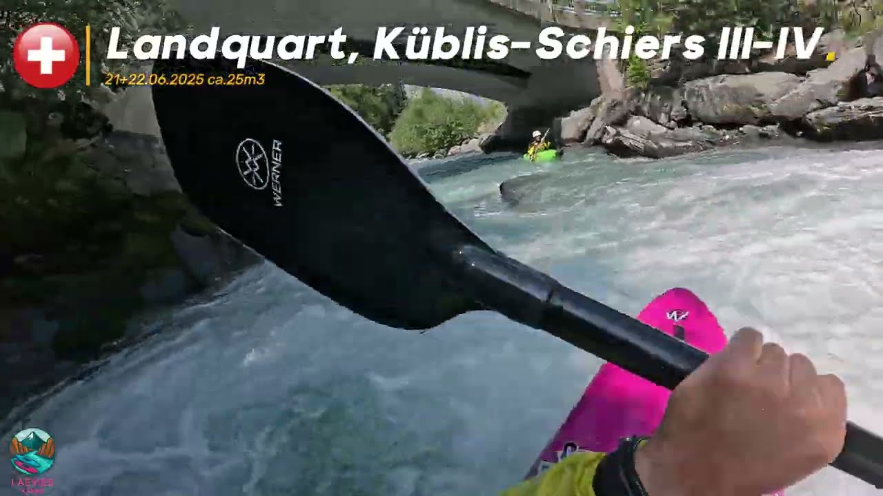 Kayak | Landquart | Küblis–Schiers | 21. + 22. Juni 2025 | ca. 25 m³/s