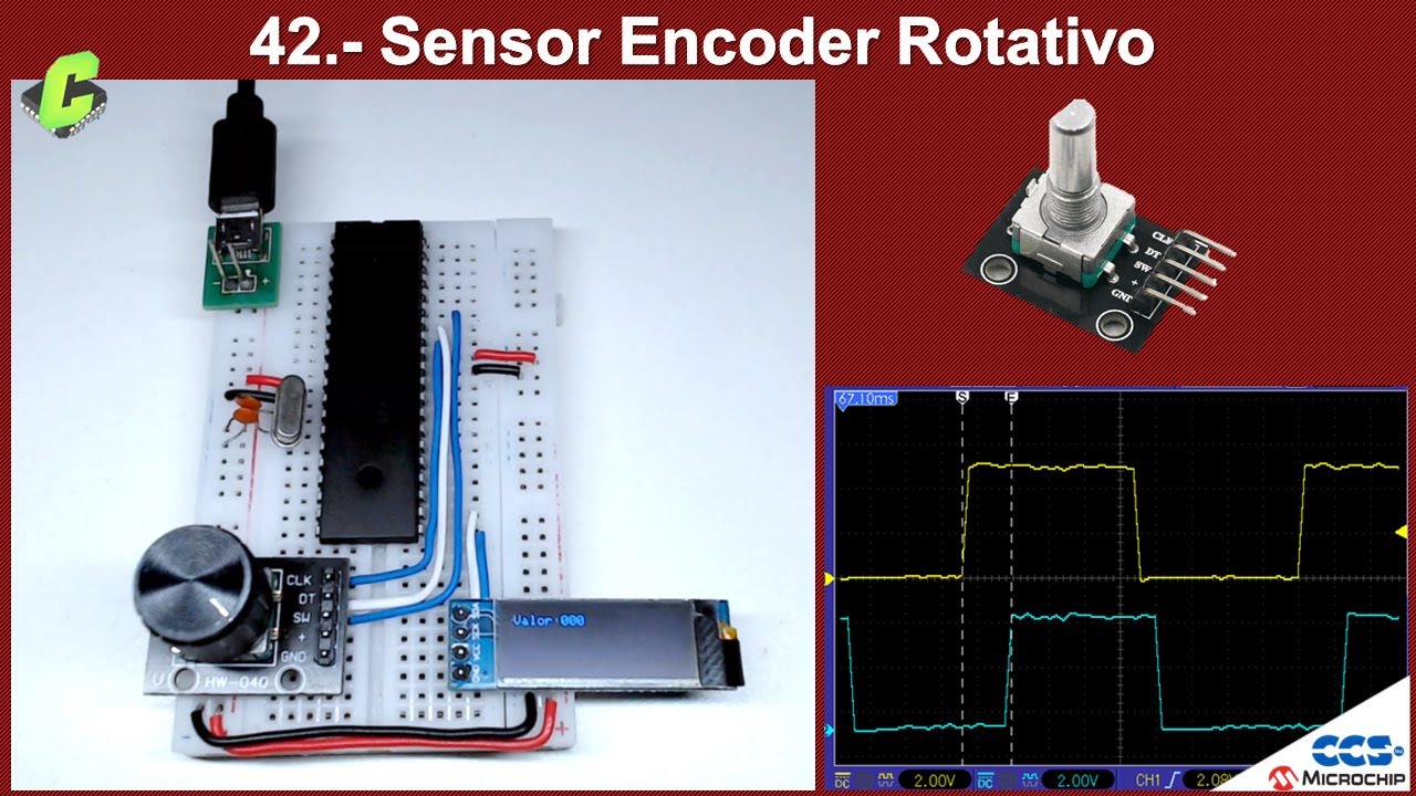 42.- Sensor encoder rotativo | Curso Microcontroladores PIC