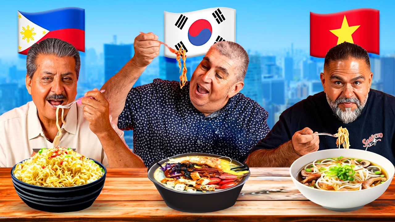Mexican Dads Try The Best Noodles from Each Country!