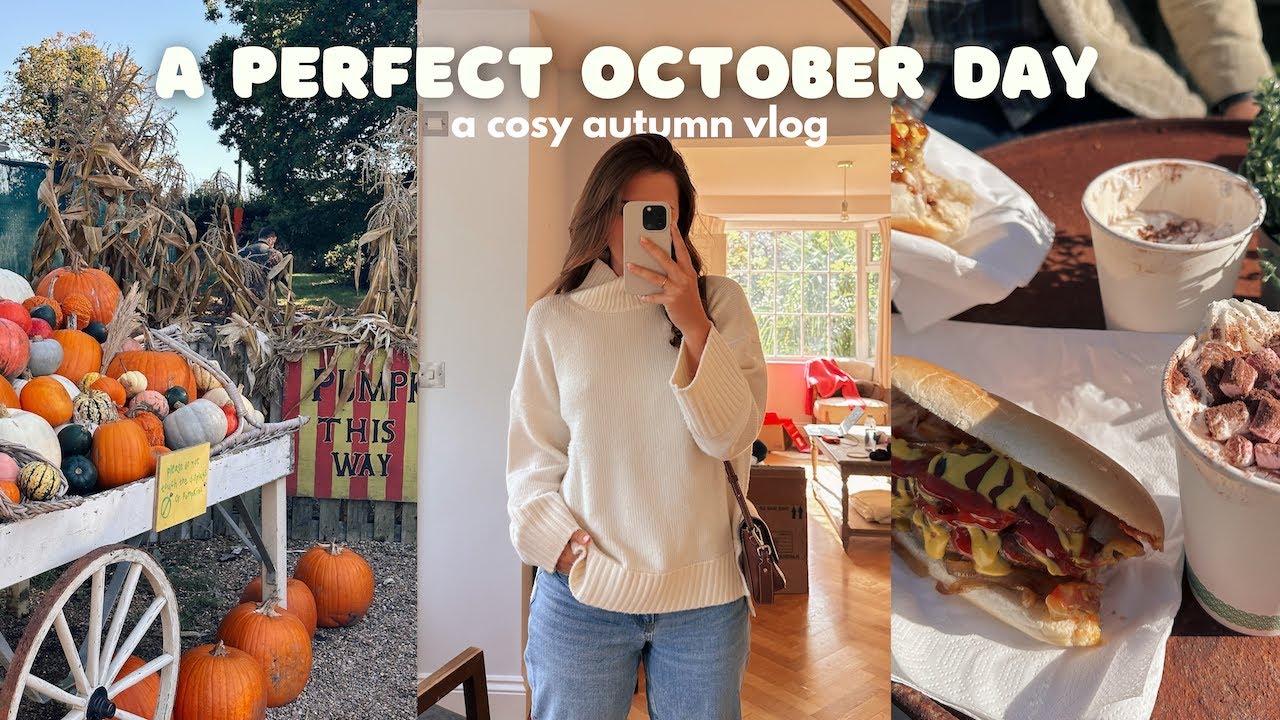 a cosy october day 🍂 pumpkin picking in the english countryside