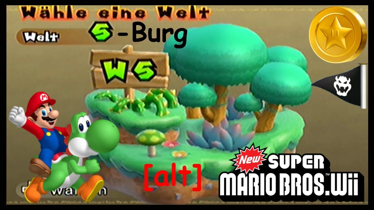 New Super Mario Bros. Wii /37 Welt 5-Burg +Sternenm&uuml;nzen