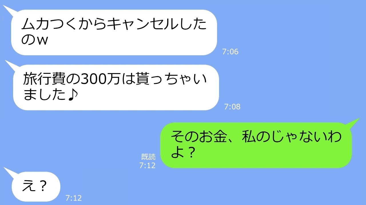 【LINE】親族一同で行くハワイ旅行を勝手にキャンセルして旅費300万円を奪って逃げた義妹→逃亡先で浮かれるアフォ女に衝撃の事実を告げた結果ｗ【総集編】
