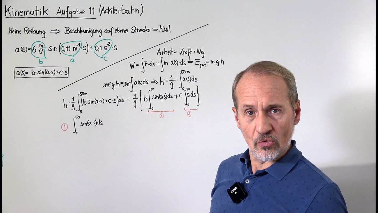 PHYSIK AUFGABEN (Kinematik) - Aufgabe 11: Achterbahn (Berechnung der Höhendifferenz)