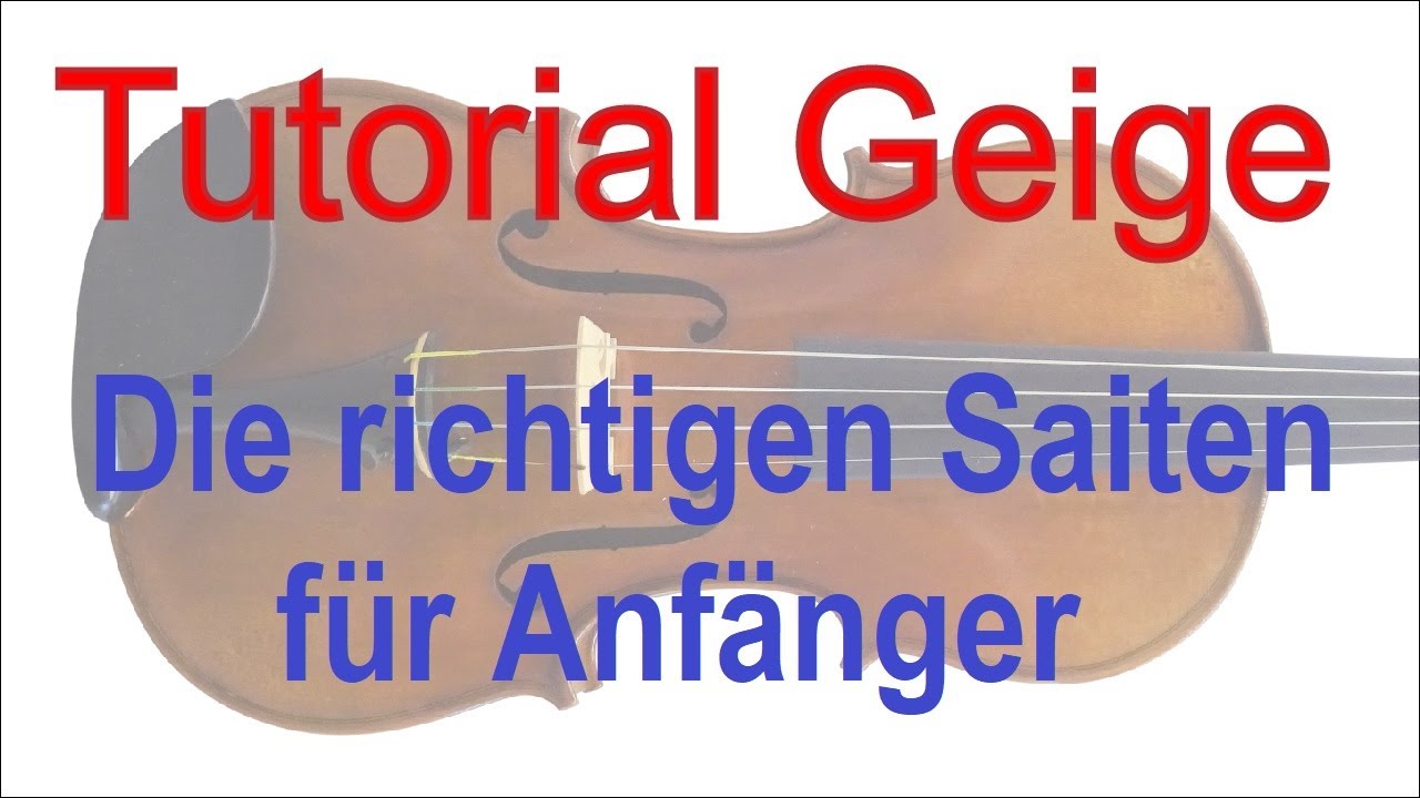 Tutorial Geige lernen: Welche Saiten für Anfänger?