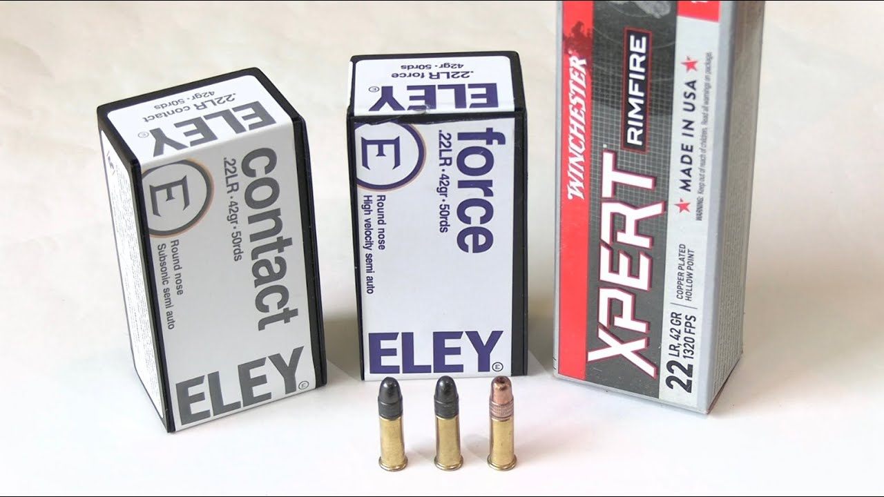 22LR 42 грановые суперпатроны: Eley против Winchester