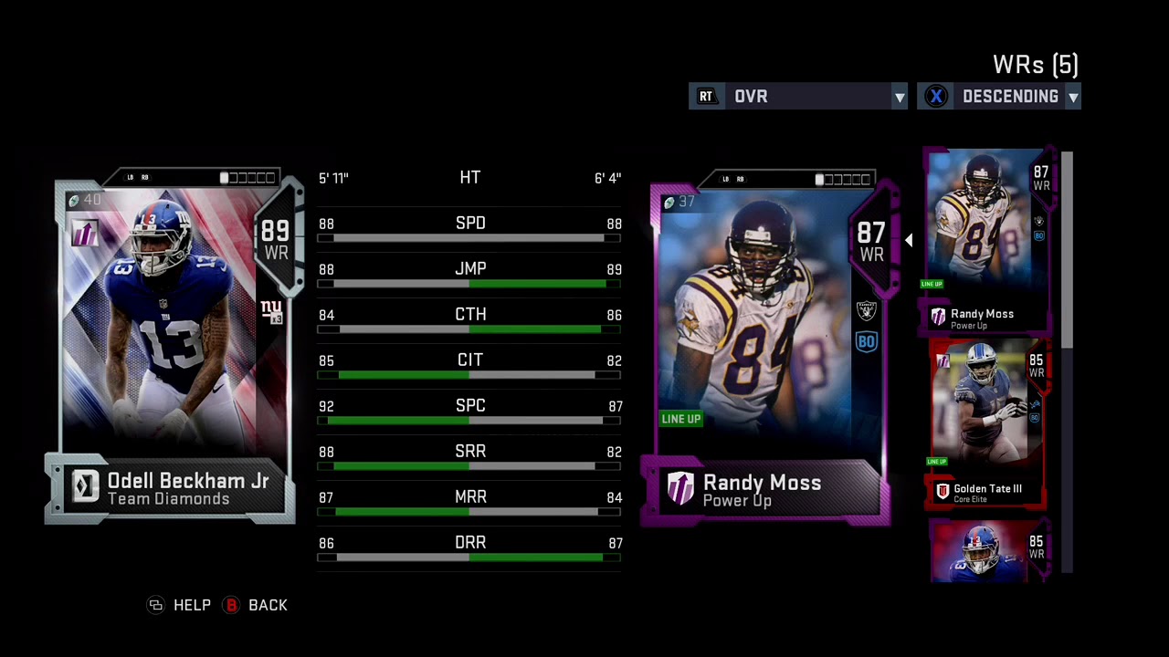 Madden 19 Ultimate Team (Team Diamonds/Power Up Odell Beckham Jr)