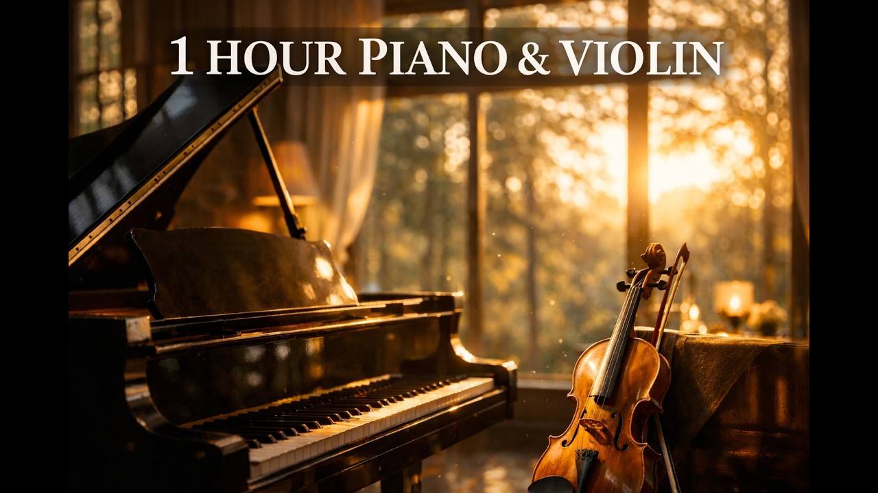 🎹🎻 1 Hour Piano & Violin Instrumental 🎹🎻 Relaxing Music for Study, Sleep & Focus