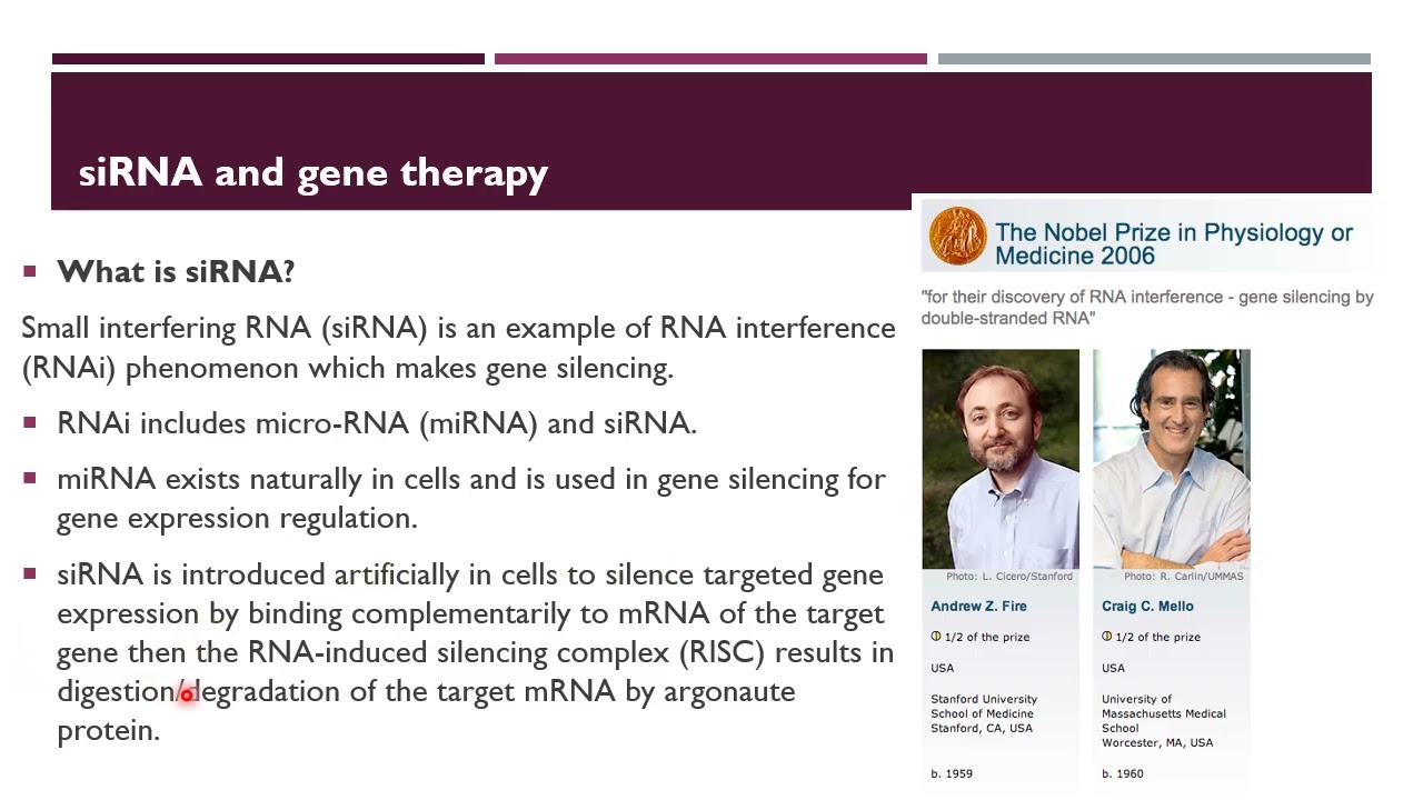 siRNA and CRISPR