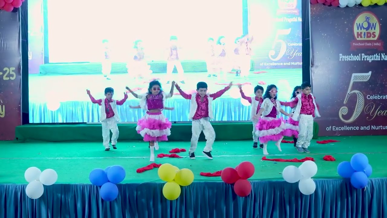 WowKids Happy Care Elite UKG Kids Annual Day Dance Performance 2024-25