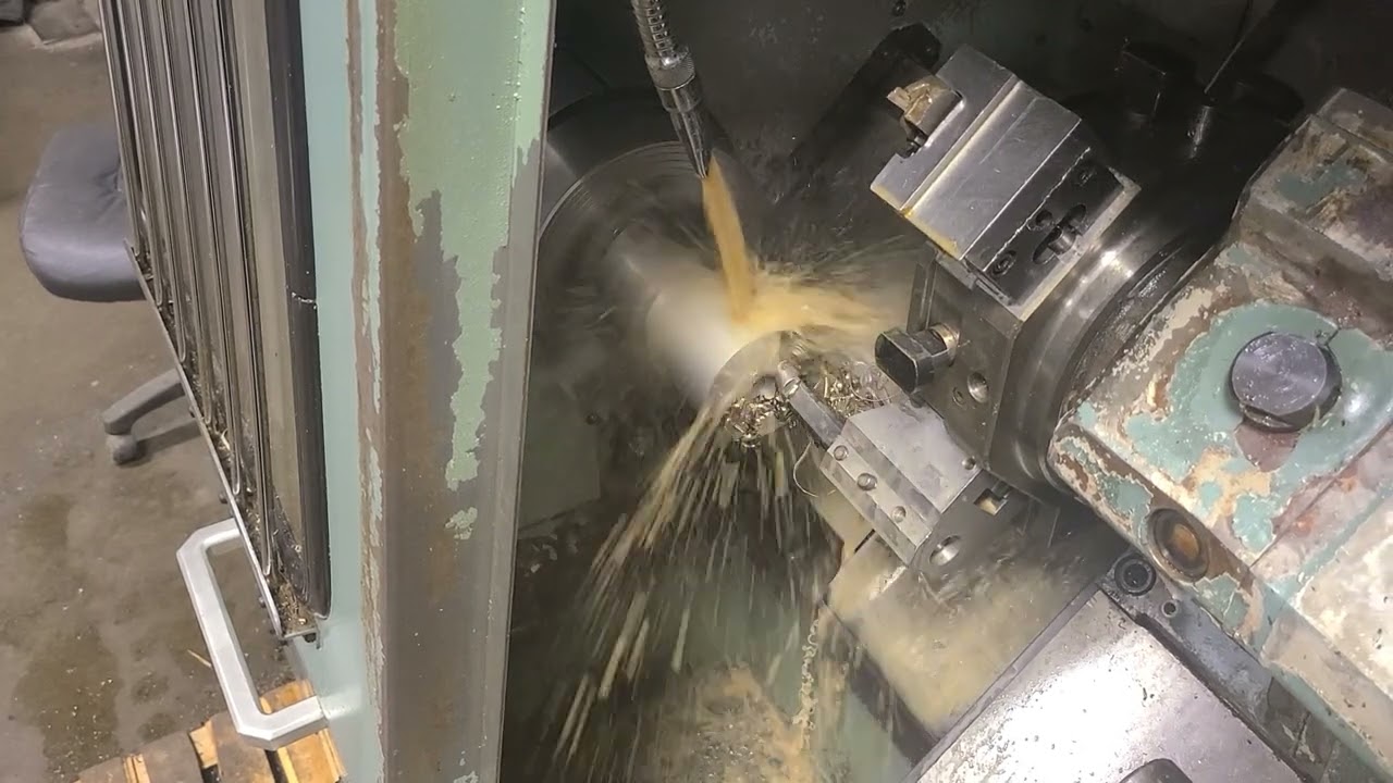 Turning a bushing on the Mori-Seiki SL1