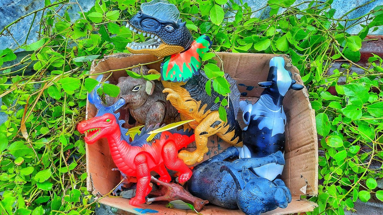 menemukan harta karun naga hidup sapi t-rex dinosaurus kerbau gajah kuda rusa ayam harimau badak