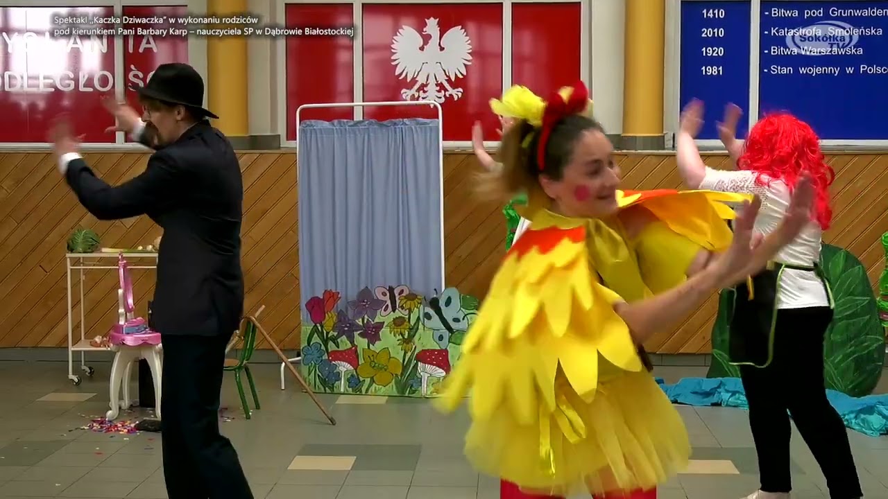 Spektakl KACZKA DZIWACZKA w wyk. rodziców uczniów SP w Dąbrowie Białostockiej / 2025r.
