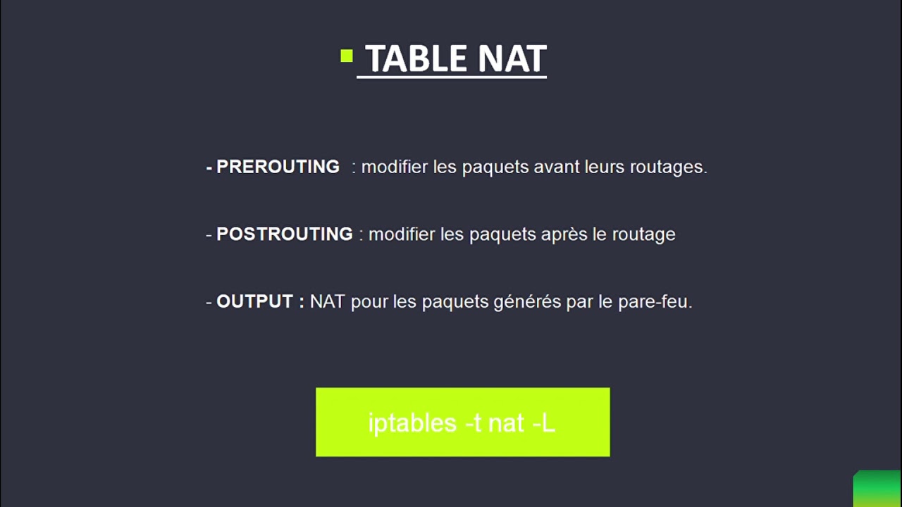 Administration du pare-feu sous linux avec IPTABLES