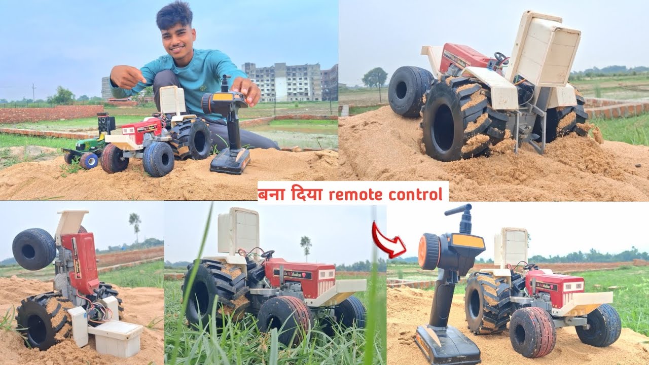 Swaraj855🔥 was made a remote control #tractor #stunt #video