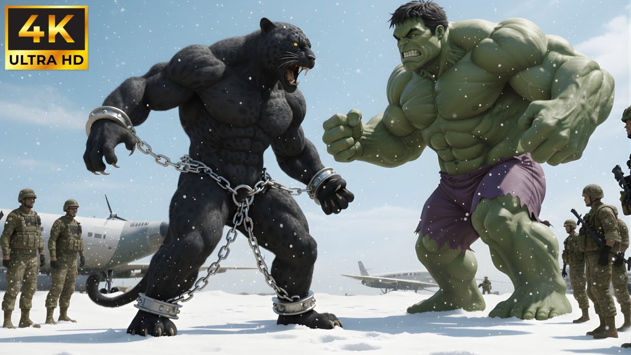 Hulk vs Black Leopard Man: The Battle Begins Inside a Military Cargo Plane on a Deadly Mission