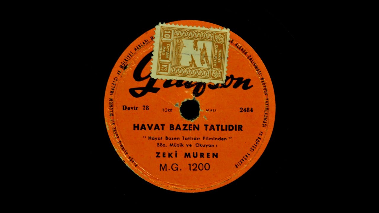 Zeki Müren - Hayat Bazen Tatlıdır - GERÇEK TAŞ PLAK KAYDI
