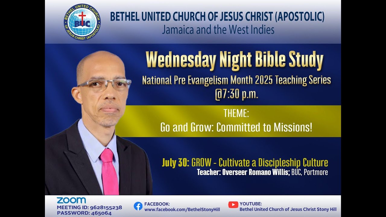 BUC Wednesday Bible Studies | Pastor Romano Willis | GROW: Cultivate A Discipleship Culture