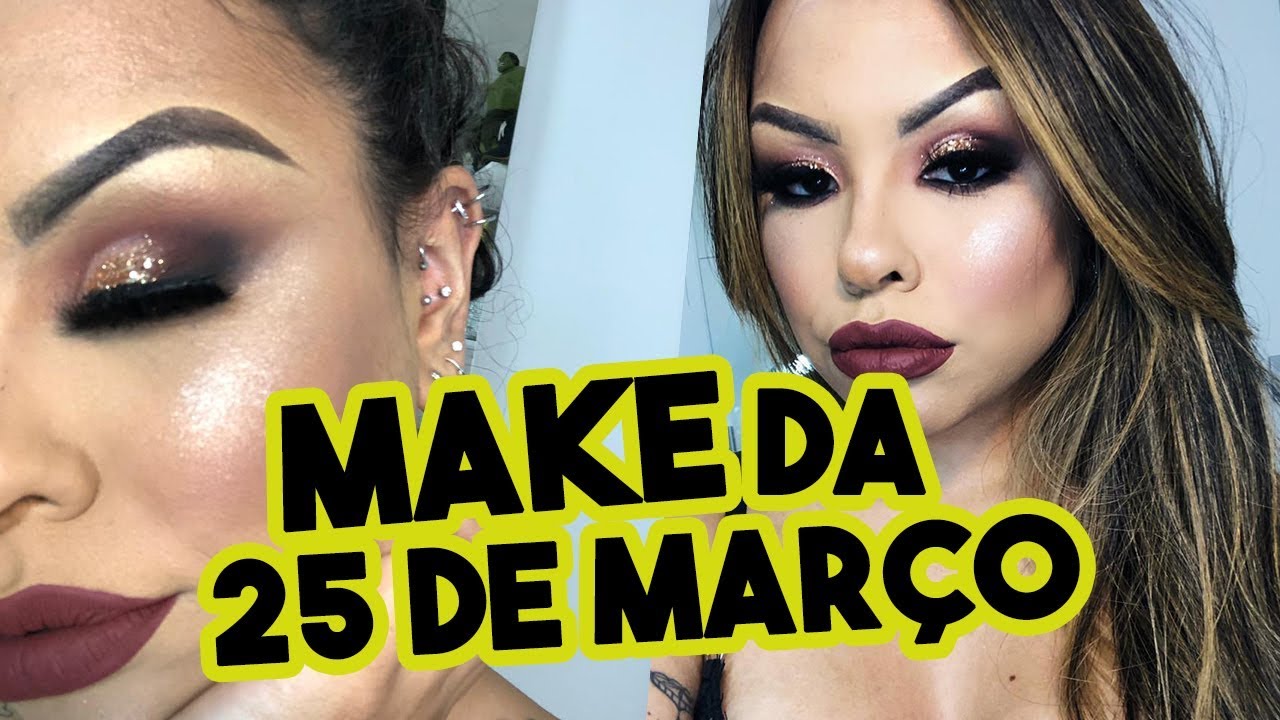 MAKE PODEROSA usando PRODUTOS DA 25 DE MARÇO #2 - Por @Nathinog
