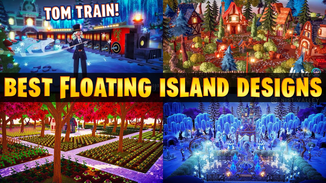 AMAZING Floating Island Designs in DISNEY Dreamlight Valley. MINDBLOWING Touch of Magic Train!