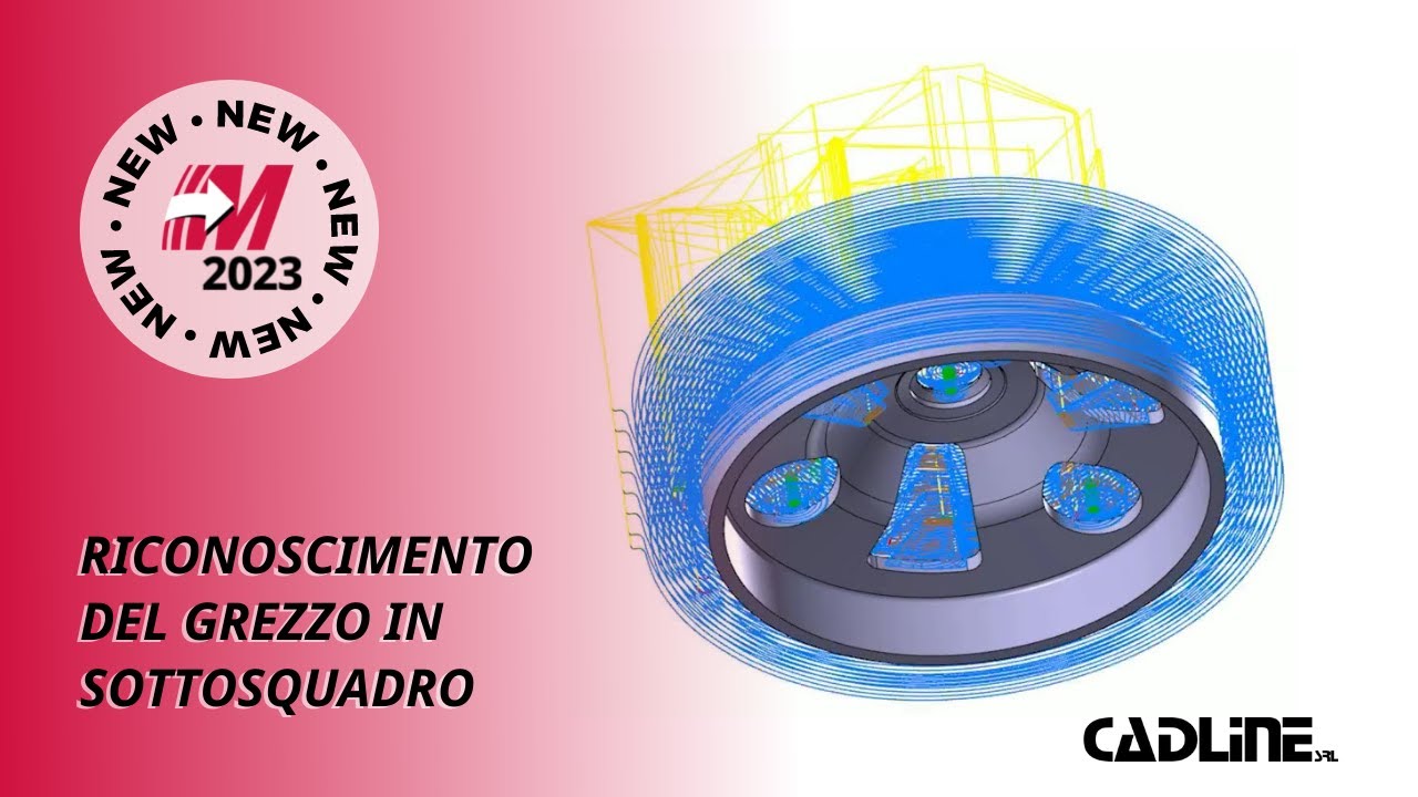 MASTERCAM 2023: Riconoscimento del grezzo in sottosquadro