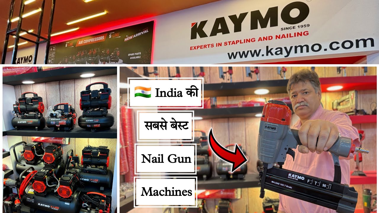 KAYMO - Pneumatic / Cordless Nail Gun , Small Air Compressor - Professional Workers ज़रूर देखें 2025