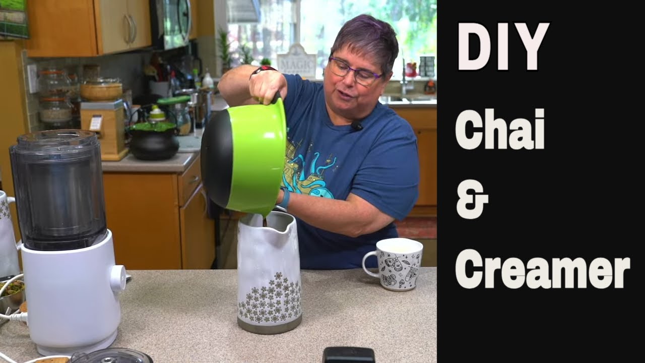 Making Cold Brew Coffee, Chai, Soy Milk & Pistachio Chocolate Creamer