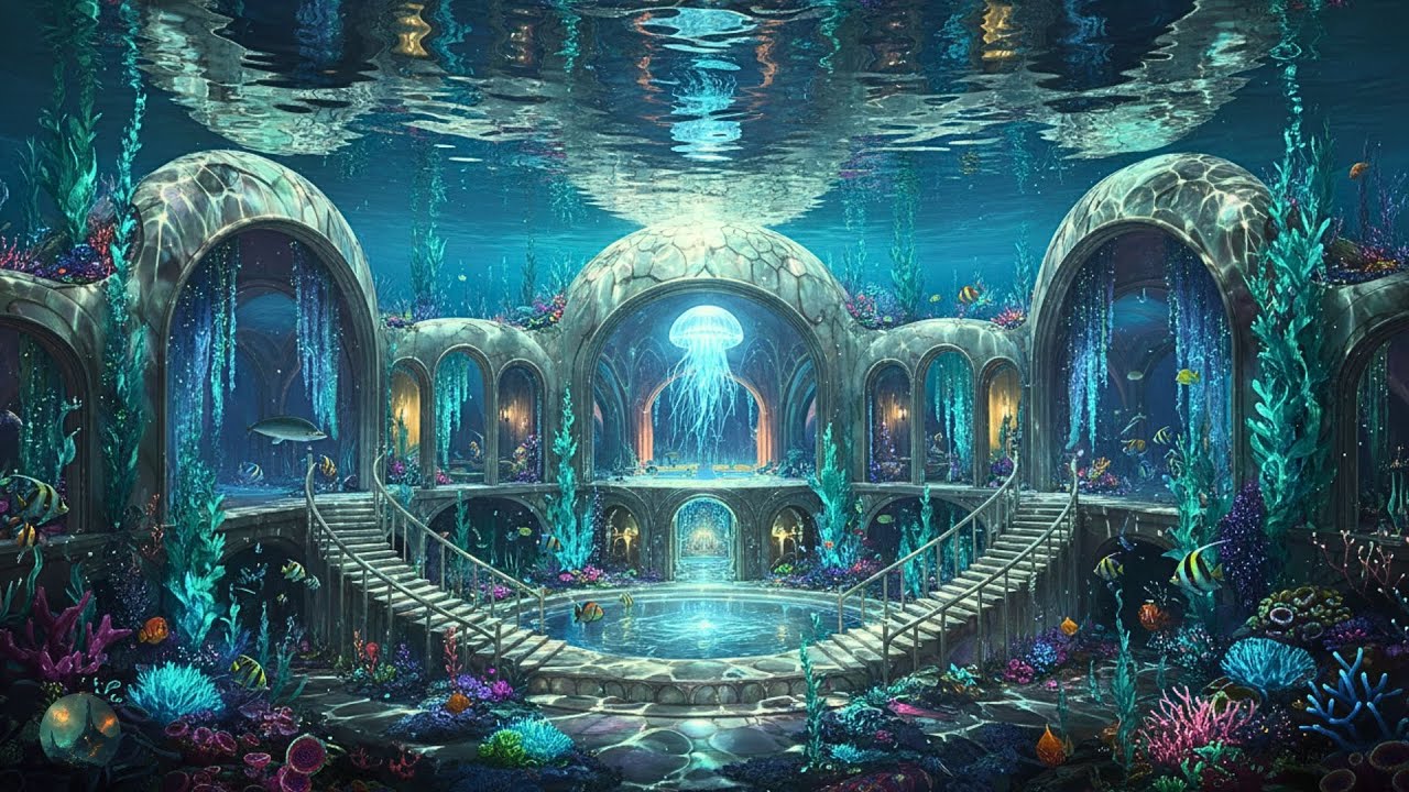 Aquarium Ambience | Relaxing Deep Underwater Rumbling - Bubling Sounds | Deep Sleep & Relax 🌊