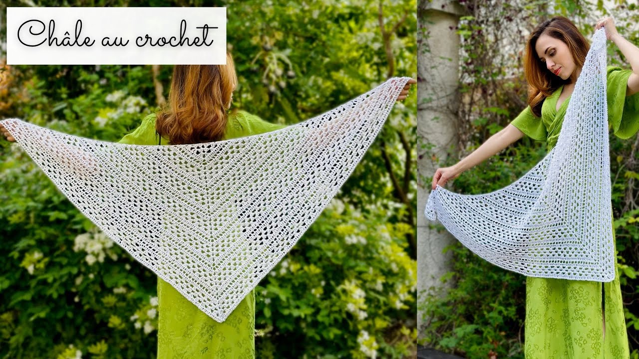 Как связать шаль крючком 🧶 Схема «Гордость» 🧶 Простой мастер-класс по вязанию крючком со схемой.