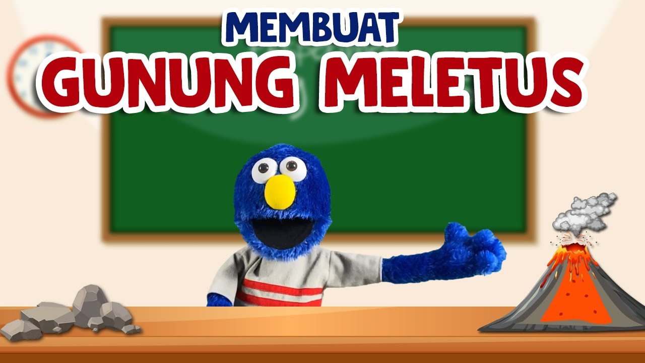 Membuat Percobaan Gunung Meletus untuk anak PAUD | pembelajaran untuk PAUD, TK, Playgroup