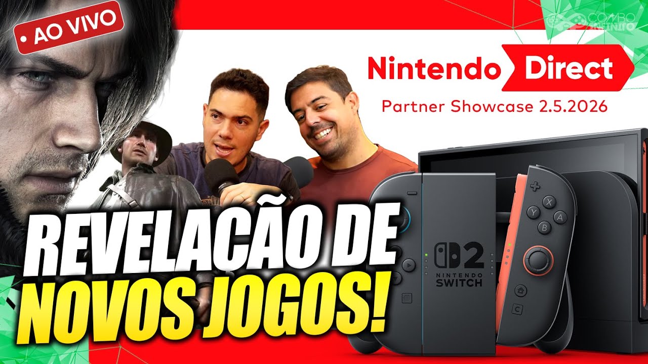 NINTENDO DIRECT Partner Showcase! O Switch 2 vai receber TUDO ISSO? 🎮🔥