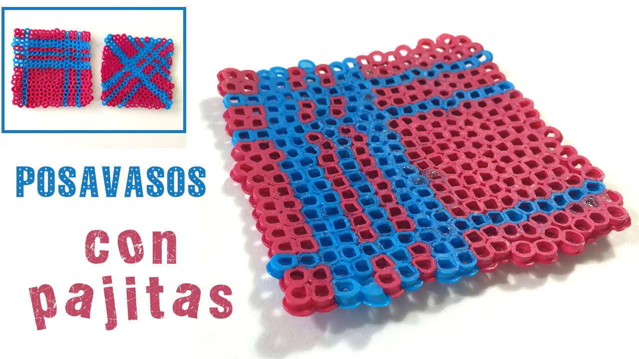 Posavasos con pajitas : Falsos Hama Beads