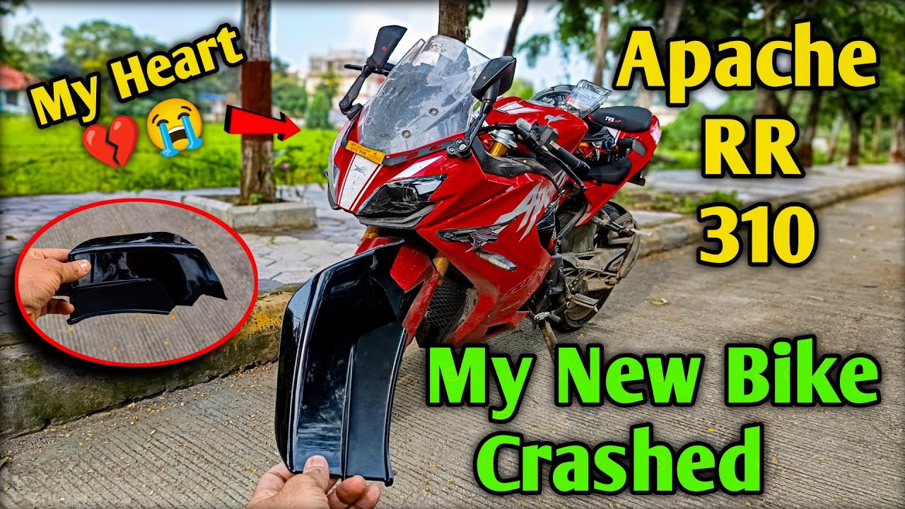 My New Bike Crashed | New Model Apache RR310 | apache rr310 crash Bike accident Live Crash amtvlogs