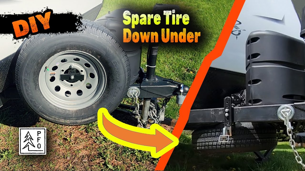Travel Trailer Spare Tire Relocation: Under the Tongue