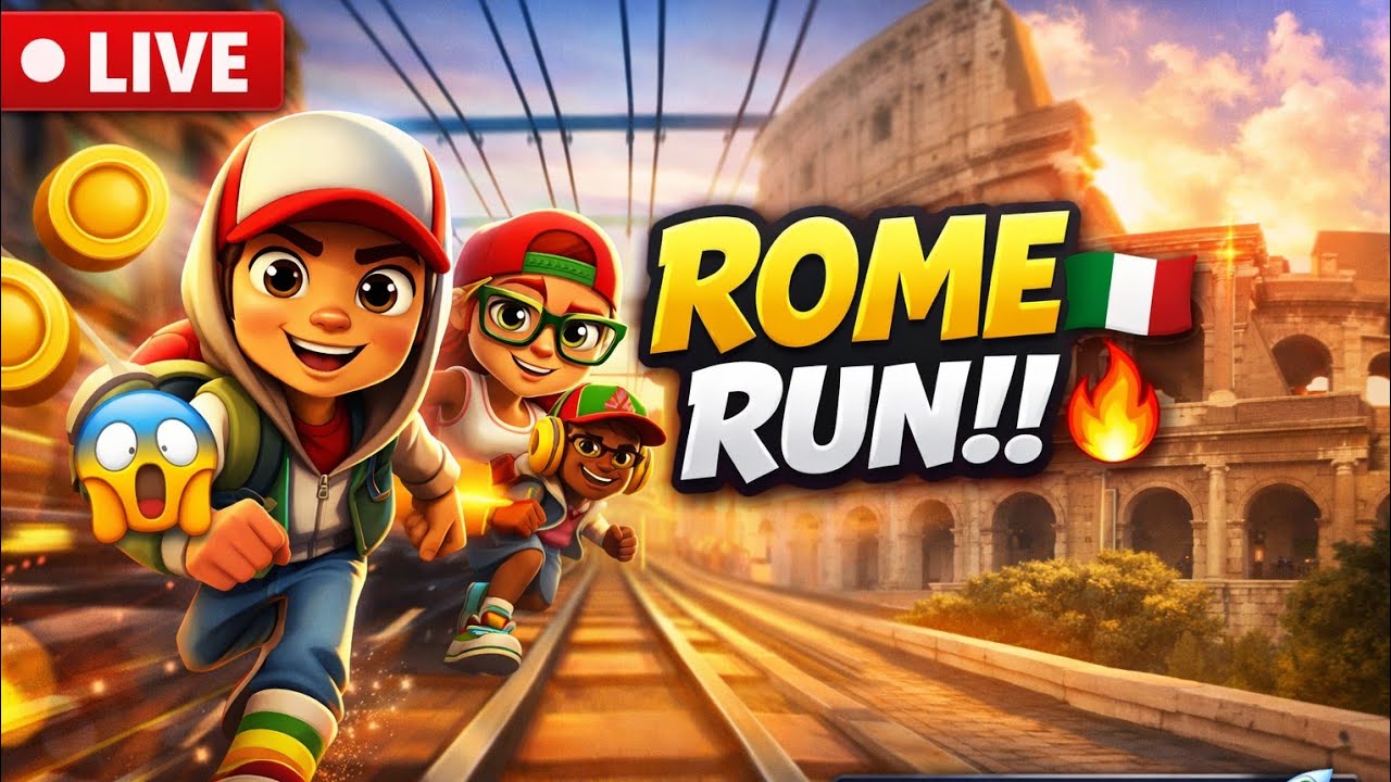 Rome tour! Night run subway surfer