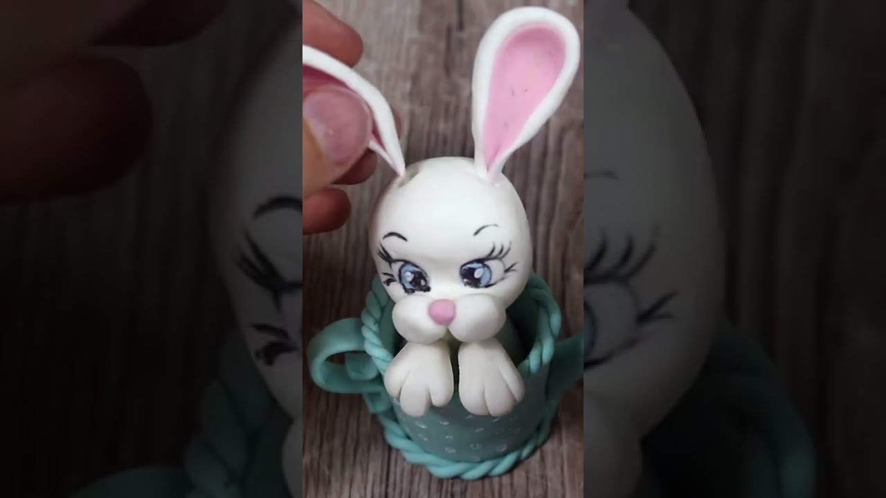 Cute Bunny in a Water Can for Easter #shorts