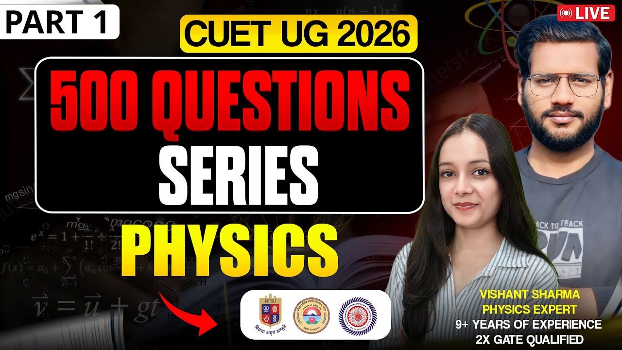500+ most expected questions Physics Part 1 | CUET UG 2026 | Priyanshi Jain Forensic Science