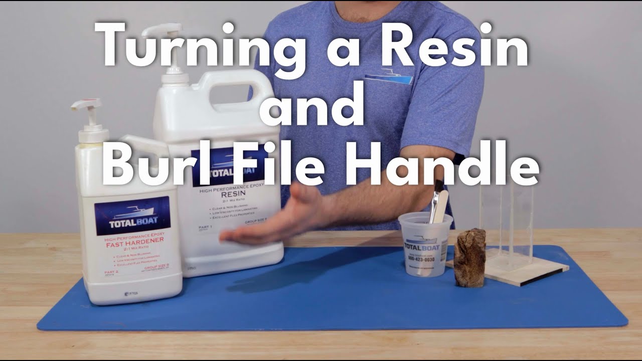 Turning an Epoxy Resin Burl File Handle