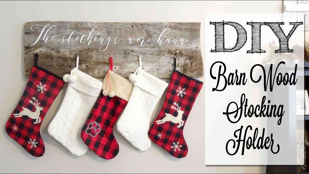 DIY Barn Wood Stocking Holder