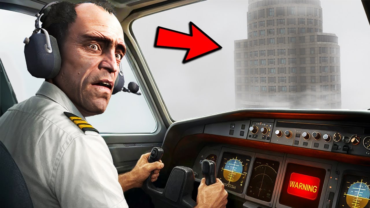 Я НЕ УВИДЕЛ НЕБОСКРЁБ в ТУМАНЕ! Авиакатастрофа в GTA 5!
