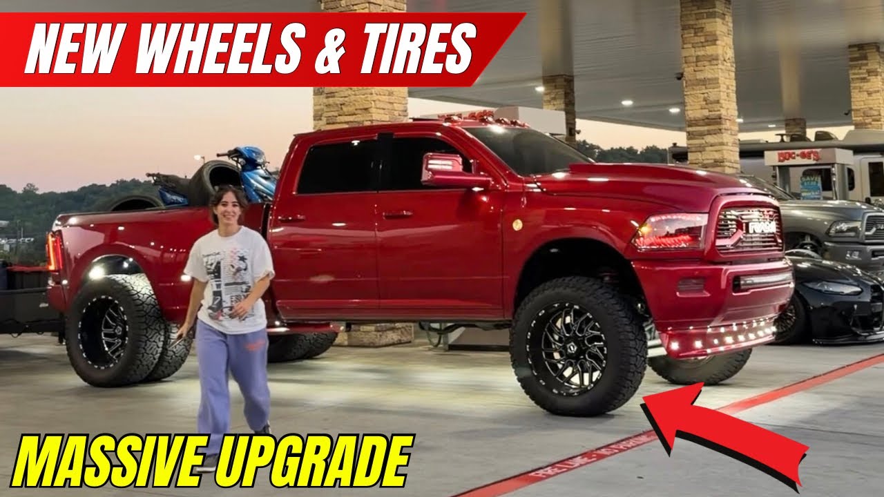 Installing MASSIVE Wheels & Tires on My Lifted Cummins!